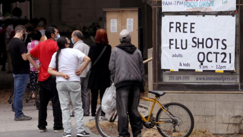 A flu shot dispensary in Los Angeles, Calif., Oct. 21.