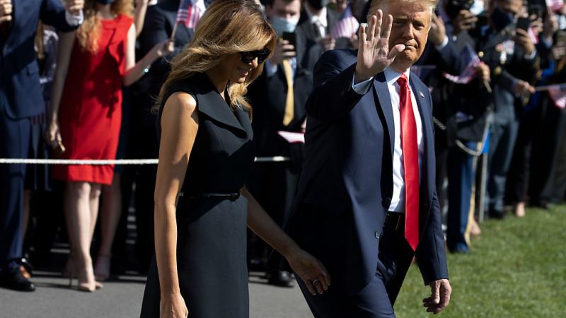 First Lady Melania Trump and President Donald Trump on October 22, 2020