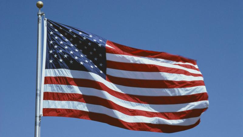 American flag at Key Largo in 1993