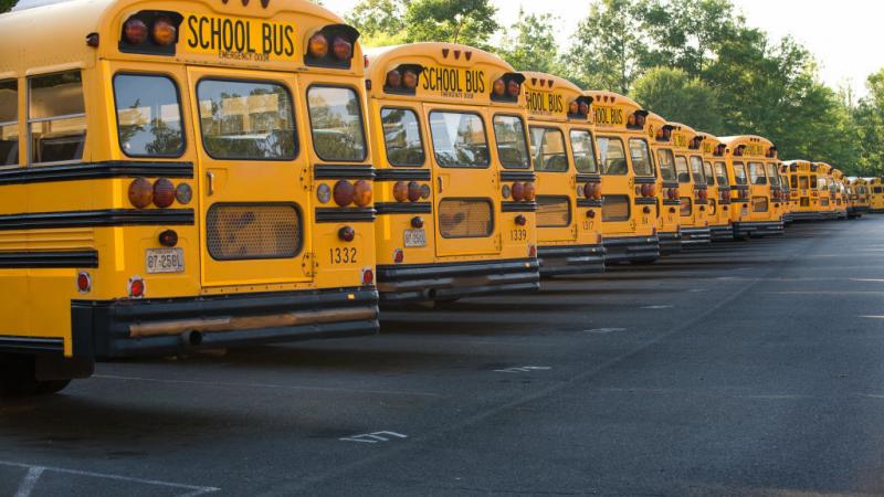 School buses in Fairfax County, VA