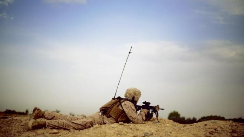 A U.S. Marine in Helmand, Afghanistan