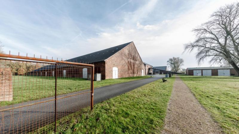 A forced-labor manufactory in one of the former Neuengamme camps.