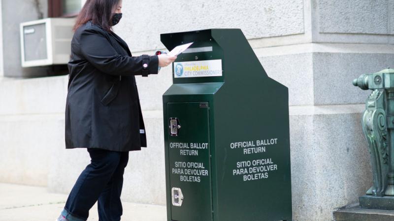 An early voting ballot box in Philadelphia, PA