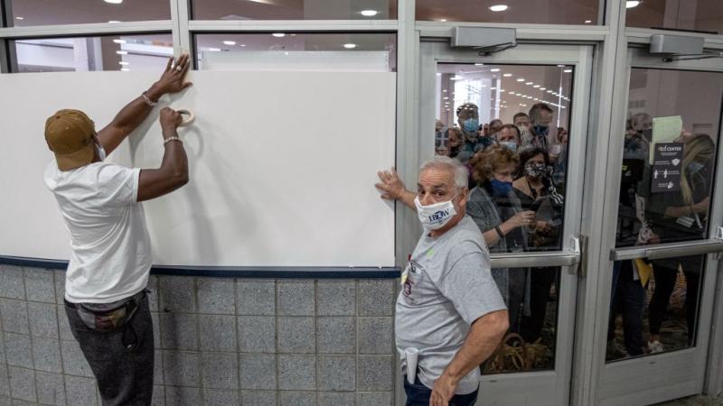 Detroit poll workers
