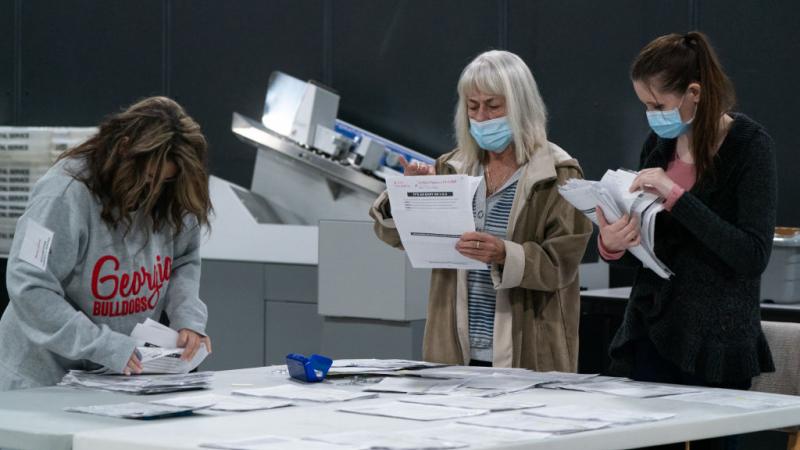 Absentee ballot sorting in Lawrenceville, GA