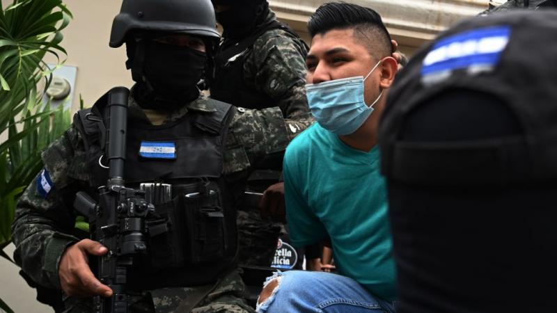 An arrest of an alleged MS-13 administrator in Tegucigalpa, Honduras, Nov. 26
