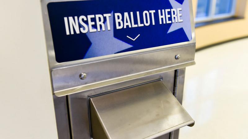 A ballot drop box in Reading, PA