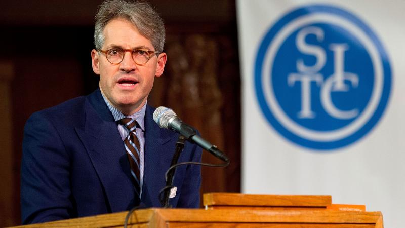 EXCLUSIVE COVERAGE) Author and Founder of Socrates in the City, Eric Metaxas attends the "Socrates In The City" debate reception at the New York Society for Ethical Culture on March 5, 2012 in New York City.