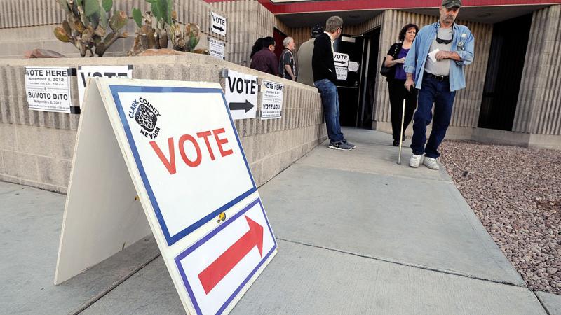 A polling station in Las Vegas, Nevada