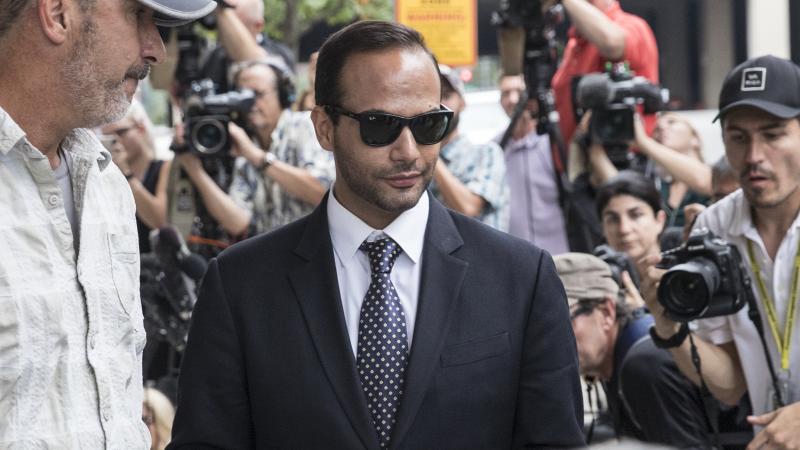 Former Trump Campaign aide George Papadopoulos leaves the U.S. District Court after his sentencing hearing on September 7, 2018 in Washington, DC.