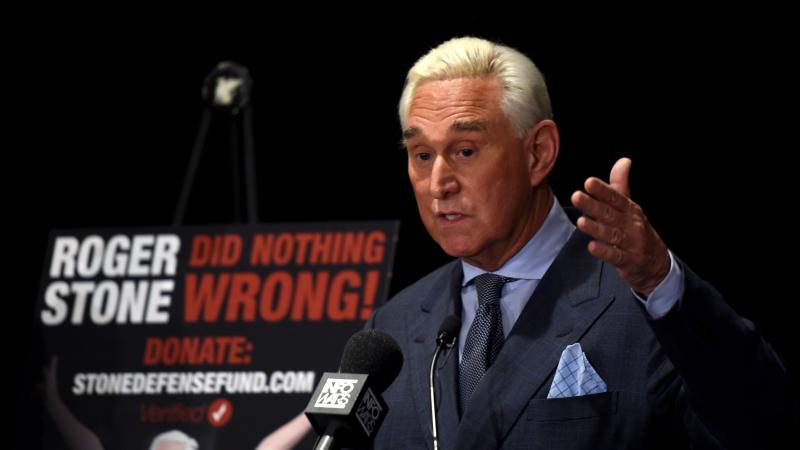 Roger Stone, ally of US President Donald Trump, speaks to the press in Washington, DC, on January 31, 2019.