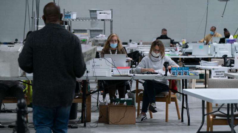 Ballot sorting in Georgia, Nov. 7