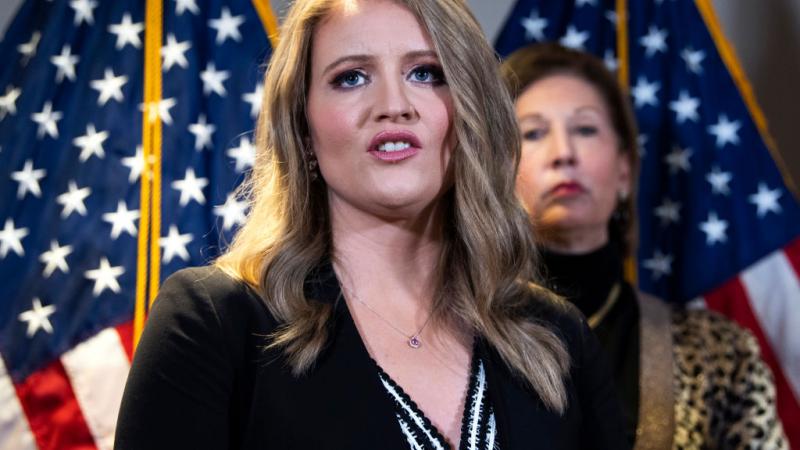 Jenna Ellis on November 19, 2020, with Sidney Powell in the background