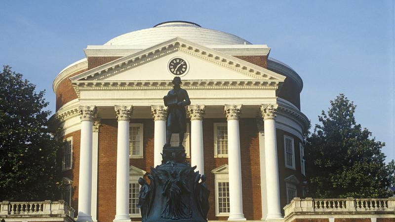 Statue of Thomas Jefferson at the University of Virginia