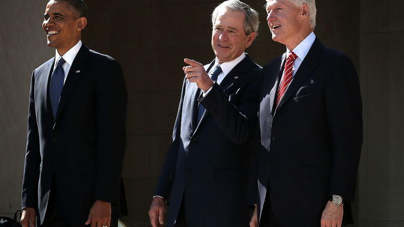 Obama, Bush and Clinton in 2013.
