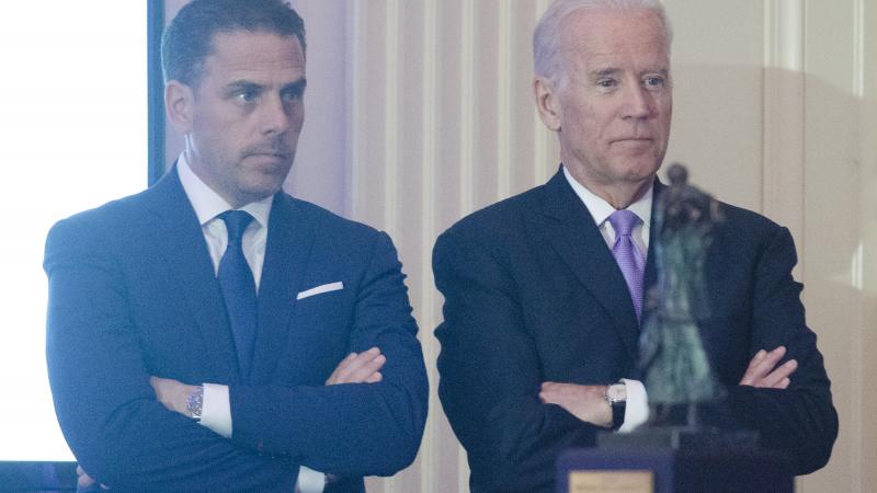 WFP USA Board Chair Hunter Biden introduces his father Vice President Joe Biden during the World Food Program USA's 2016 McGovern-Dole Leadership Award Ceremony at the Organization of American States on April 12, 2016 in Washington, DC.