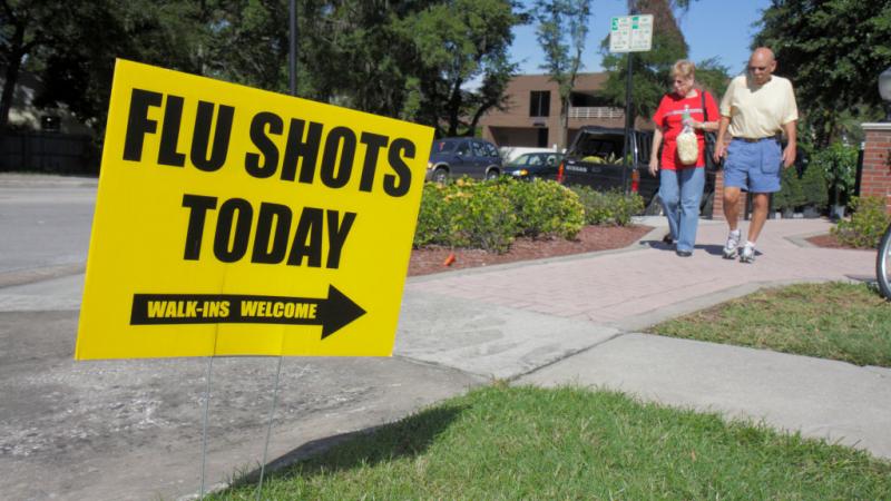 Flu shot sign in Winter Park, FL