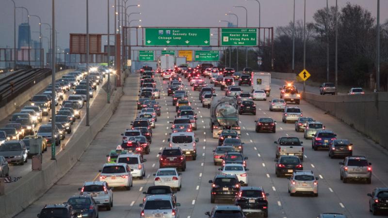 Heavy Chicago traffic.