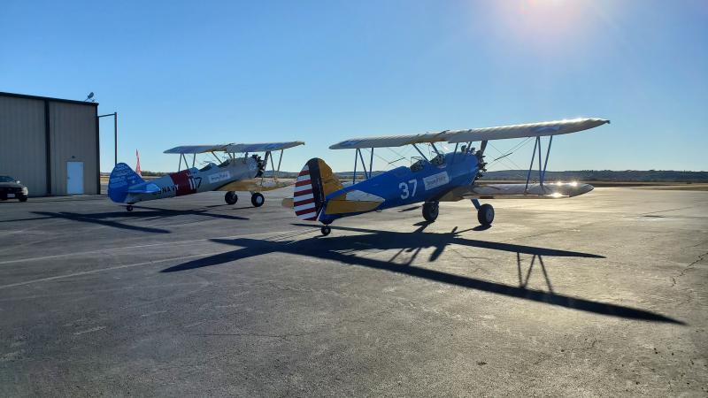 World War II-era Stearman biplanes