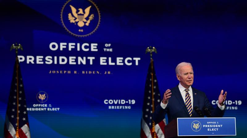 U.S. President-elect Joe Biden delivers remarks on the ongoing coronavirus (COVID-19) pandemic at the Queen Theater on December 29, 2020 in Wilmington, Delaware.