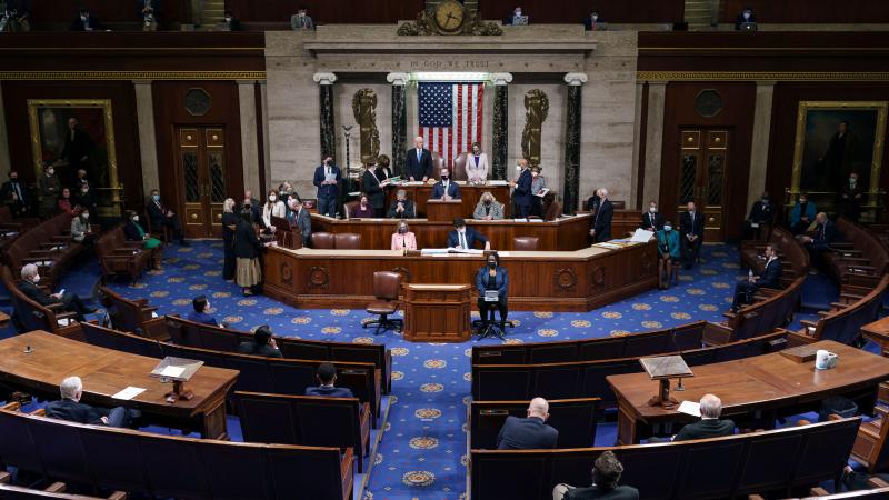 Vice President Mike Pence and House Speaker Nancy Pelosi preside over a Joint session of Congress to certify the 2020 Electoral College results after supporters of President Donald Trump stormed the Capitol earlier in the day on Capitol Hill in Washington, DC on January 6, 2021.