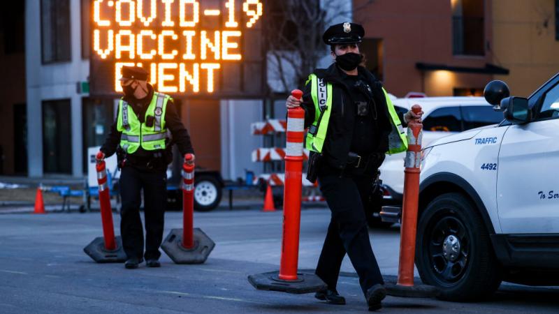 A COVID-19 vaccination event in Denver, CO, Jan. 30