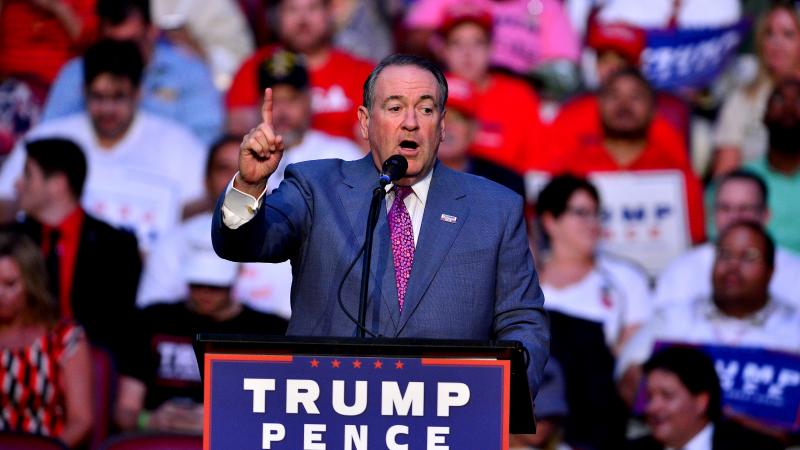 Arkansas Gov. Mike Huckabee speaks during Donald J. Trump campaign event at the BB&T Center on August 10, 2016 in Fort Lauderdale, Florida.