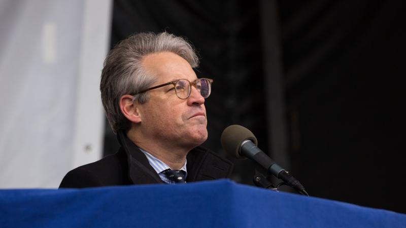 On Friday, January 27, Eric Metaxas, #1 New York Times Bestselling Author and host of The Eric Metaxas Show, speaks to participants gathered for the 44th Annual March For Life, at the base of the Washington Monument.