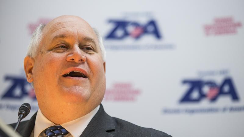 Rep. Ron Estes (R-KY) speaks during an event hosted by the Zionist Organization of America on Capitol Hill on May 9, 2018 in Washington, DC.