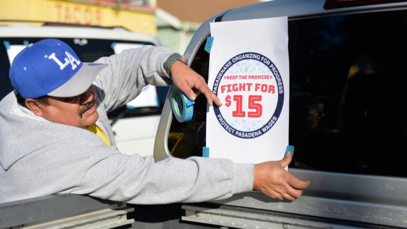 MInimum wage hike demonstration