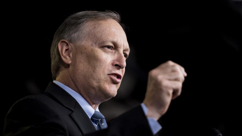Rep. Andy Biggs, R-Ariz., participates in the press conference calling on President Trump to declassify the Carter Page FISA applications on Thursday, Sept. 6, 2018.