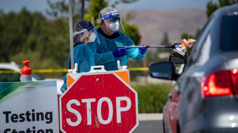 A COVID testing site