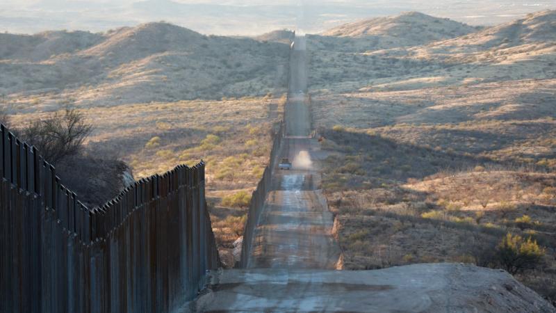 A portion of the U.S. border wall in Arizona