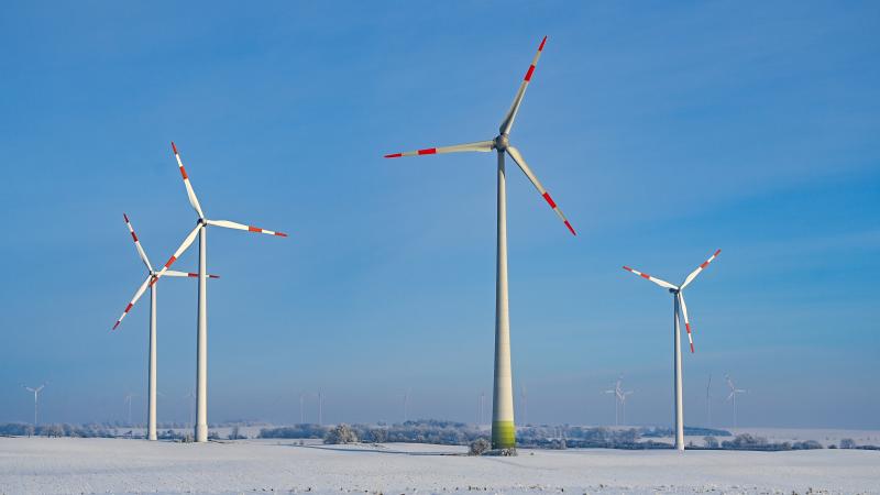 Wind turbines in the Barnim district.