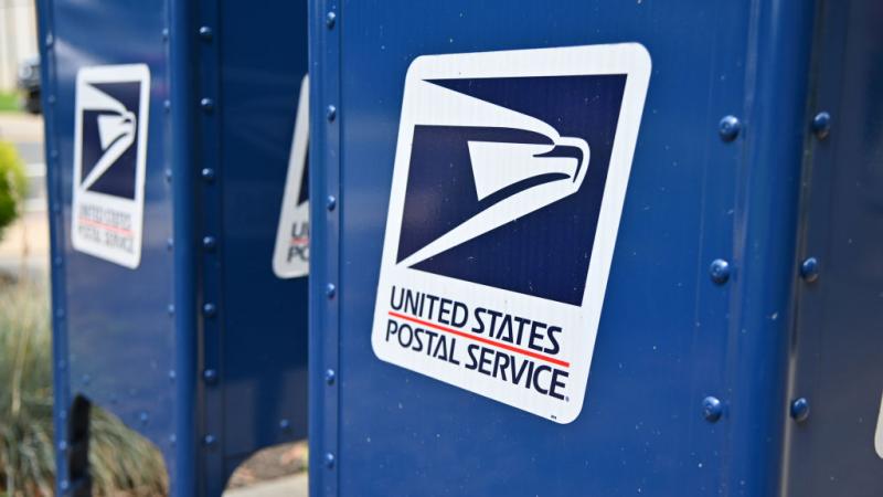Mailboxes outside a New Jersey post office in 2020