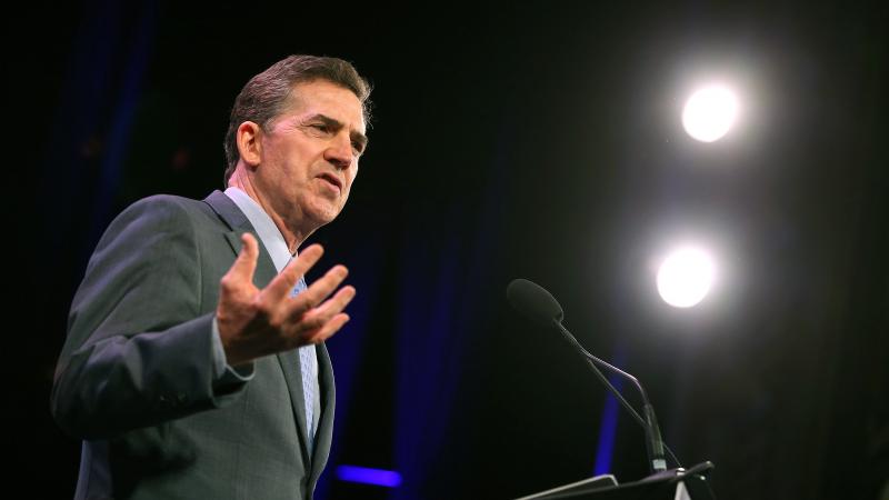 Former South Carolina Senator Jim DeMint speaks to guests at the Iowa Freedom Summit on January 24, 2015 in Des Moines, Iowa.