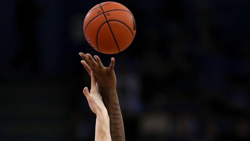 Tip-off to start the game between the Arizona Wildcats and the UCLA Bruins