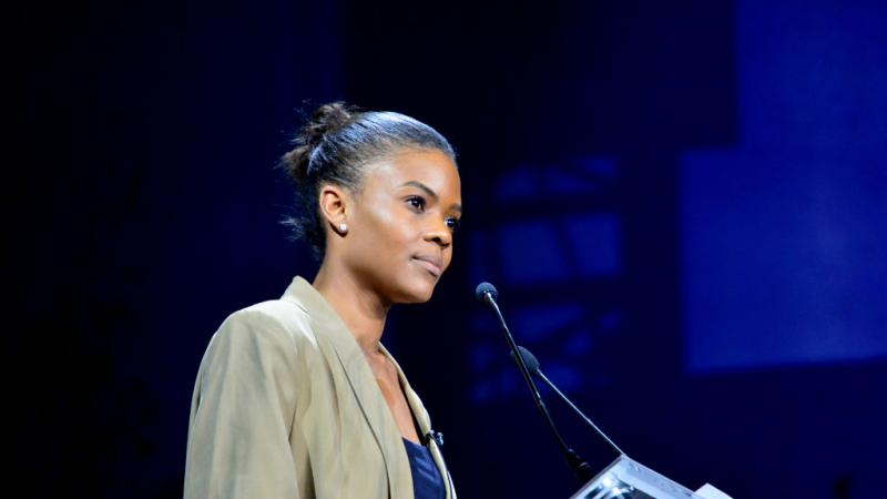 Candace Owens gives speech in 2019 at Convention De La Droite in Paris.