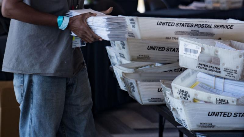Ballot processing at State Farm Arena, Nov. 2