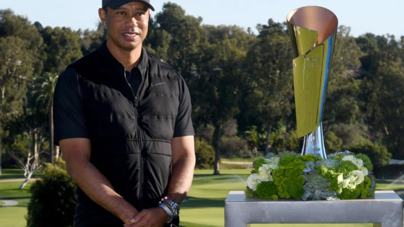 2021: Tiger Woods on hand at a trophy ceremony