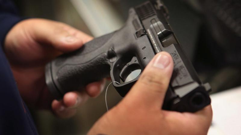 Customer shops for a pistol at a store in Illinois in 2012