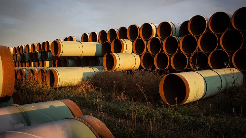 Pipe in a lot outside Gascoyne, North Dakota in 2014