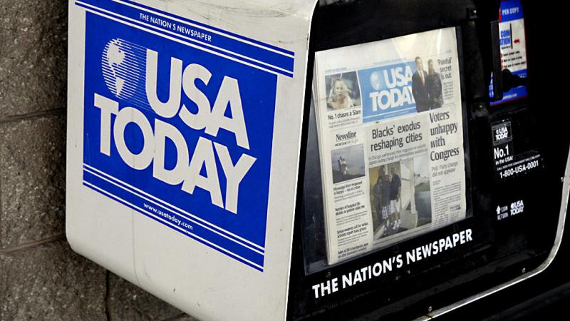 A USA Today newspaper stand
