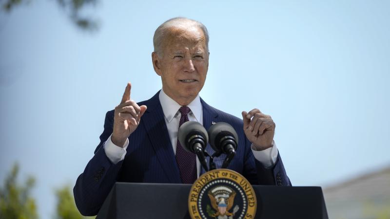 U.S. President Joe Biden speaks about updated CDC mask guidance on the North Lawn of the White House on April 27, 2021 in Washington, DC.