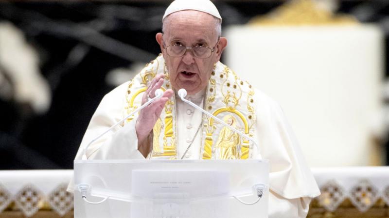 Pope Francis on Easter on April 4, 2021