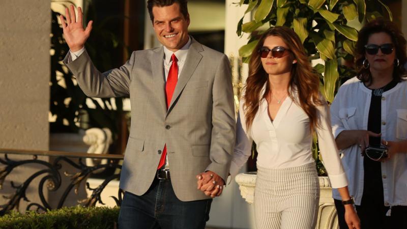 Rep. Matt Gaetz (R-Fl) and his girlfriend, Ginger Luckey