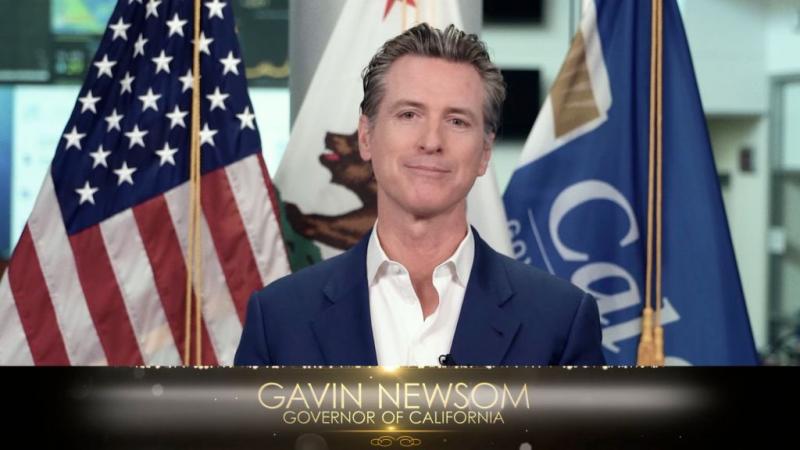 Screengrab of California Gov. Gavin Newsom from April 2021