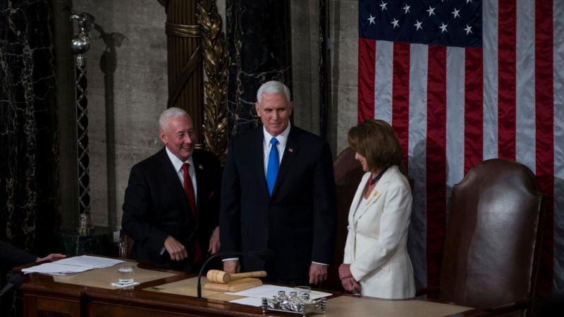 Greg Pence, Mike Pence, and Nancy Pelosi.