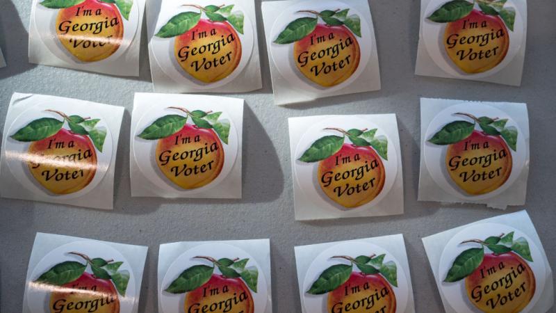 Stickers on Jan. 5, 2021 in Georgia 
