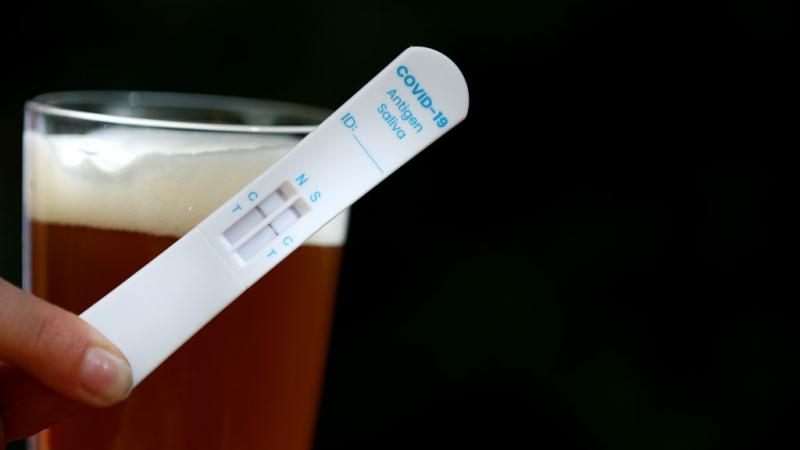 Beer and COVID rapid test